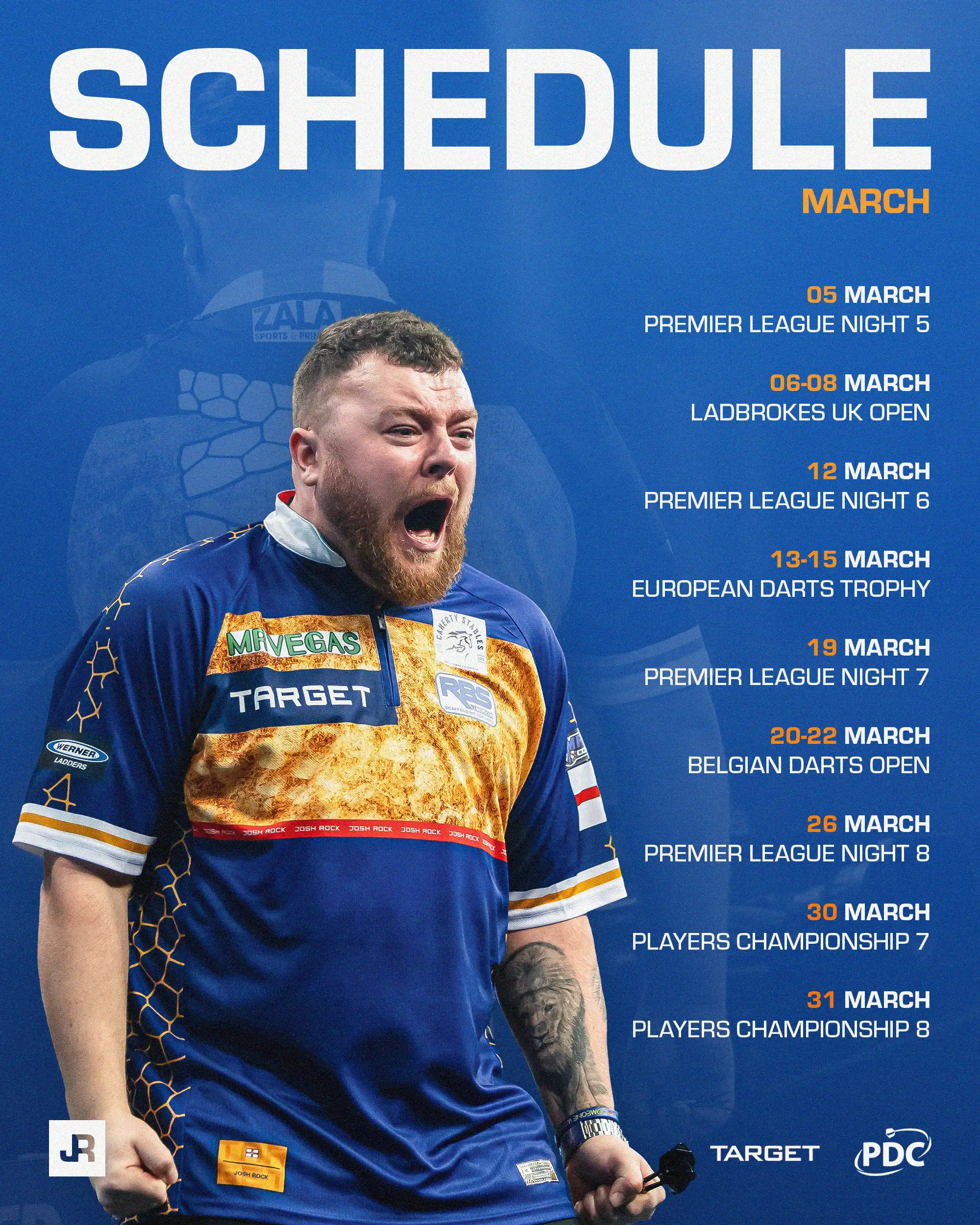 Josh Rock schedule 2